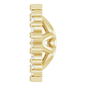 14K Yellow Gold 1/8 CTW Natural Diamond Earring Jackets – image 3