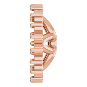 14K Rose Gold 5.5 mm ID Earring Jacket Mounting – image 6