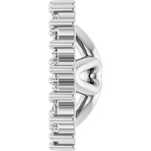 14K White Gold 5 mm ID Earring Jacket Mounting – image 5