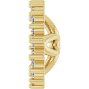 14K Yellow Gold 1/8 CTW Natural Diamond Earring Jackets – image 3