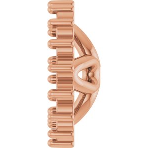 14K Rose Gold 5 mm ID Earring Jacket Mounting – image 6