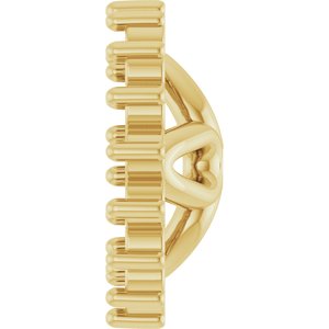 14K Yellow Gold 5 mm ID Earring Jacket Mounting – image 6
