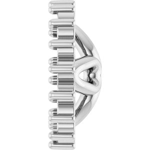 14K White Gold 5 mm ID Earring Jacket Mounting – image 6