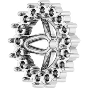 Sterling Silver 5 mm ID Earring Jacket Mounting – image 4
