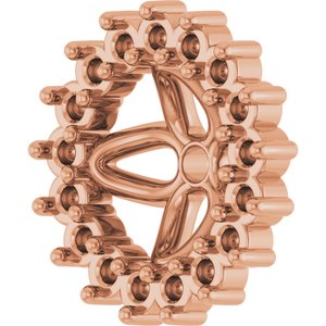 14K Rose Gold 5 mm ID Earring Jacket Mounting – image 4