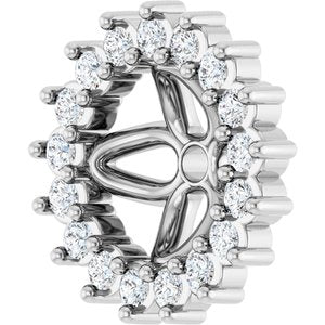 Sterling Silver 1/8 CTW Natural Diamond Earring Jackets – image 2