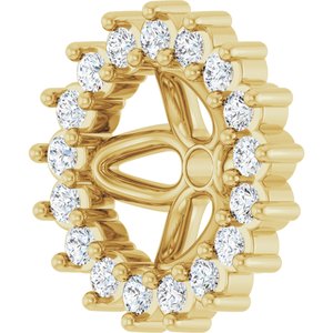 14K Yellow Gold 1/8 CTW Natural Diamond Earring Jackets – image 2