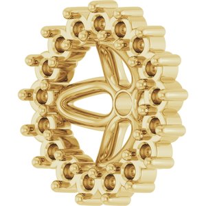 14K Yellow Gold 5 mm ID Earring Jacket Mounting – image 4