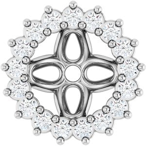 Sterling Silver 5 mm ID Earring Jacket Mounting