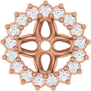 14K Rose Gold 5 mm ID Earring Jacket Mounting