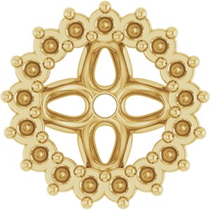 14K Yellow Gold 5 mm ID Earring Jacket Mounting – image 2