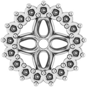 Sterling Silver 5 mm ID Earring Jacket Mounting – image 2