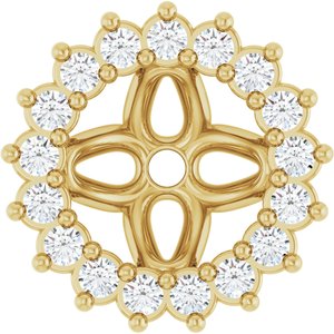 14K White Gold 3 mm ID Earring Jacket Mounting – image 7