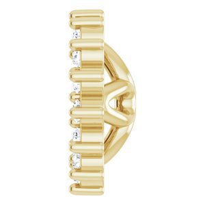 14K Yellow Gold 4.5 mm ID Earring Jacket Mounting – image 5