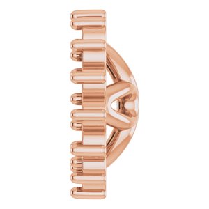 14K Rose Gold 4.5 mm ID Earring Jacket Mounting – image 6