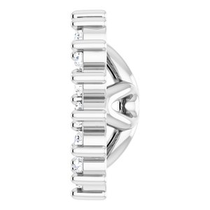 Platinum 1/8 CTW Natural Diamond Earring Jackets – image 3