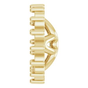 14K Yellow Gold 4.5 mm ID Earring Jacket Mounting – image 6