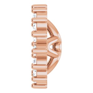 14K Rose Gold 1/8 CTW Natural Diamond Earring Jackets – image 3