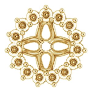 14K Yellow Gold 4.5 mm ID Earring Jacket Mounting – image 2