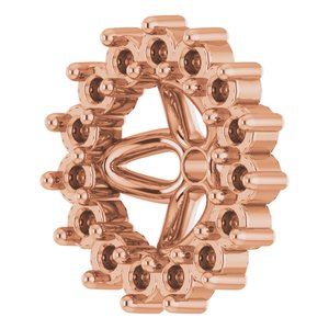 14K Rose Gold 4.5 mm ID Earring Jacket Mounting – image 4