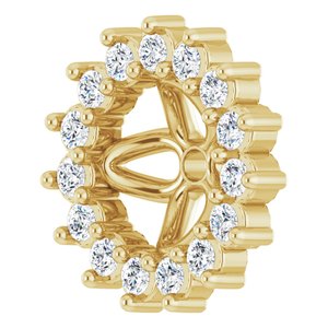 14K Yellow Gold 4.5 mm ID Earring Jacket Mounting – image 3