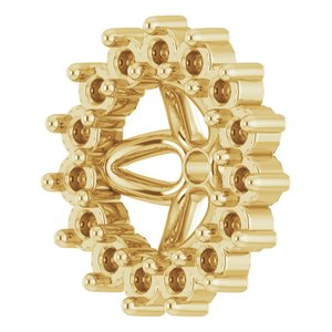 14K Yellow Gold 4.5 mm ID Earring Jacket Mounting – image 4