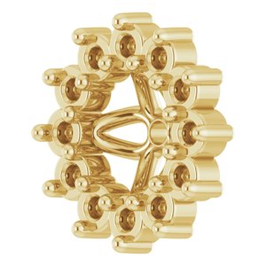 14K Yellow Gold 3.5 mm ID Earring Jacket Mounting – image 4