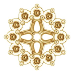 14K Yellow Gold 3.5 mm ID Earring Jacket Mounting – image 2