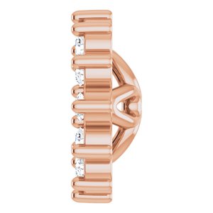 14K Rose Gold 1/10 CTW Natural Diamond Earring Jackets – image 3