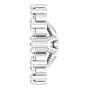 Platinum 1/10 CTW Natural Diamond Earring Jackets – image 3
