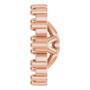 14K Rose Gold 3.5 mm ID Earring Jacket Mounting – image 6