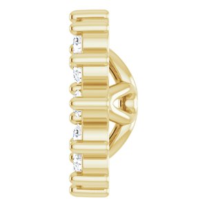 14K Yellow Gold 1/10 CTW Natural Diamond Earring Jackets – image 3