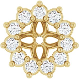 14K Yellow Gold .08 CTW Natural Diamond Earring Jackets