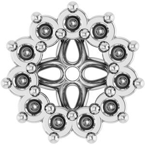 14K White Gold 3 mm ID Earring Jacket Mounting – image 2