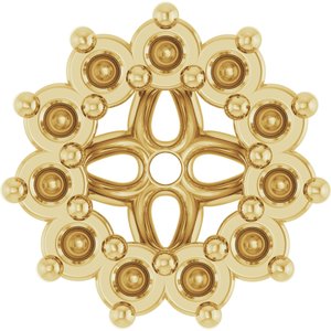 14K Yellow Gold 3 mm ID Earring Jacket Mounting – image 2