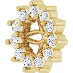 14K Yellow Gold 3 mm ID Earring Jacket Mounting – image 3