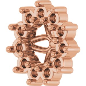 14K Rose Gold 3 mm ID Earring Jacket Mounting – image 4