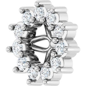 Platinum .08 CTW Natural Diamond Earring Jackets – image 2
