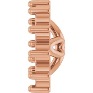 14K Rose Gold 3 mm ID Earring Jacket Mounting – image 6