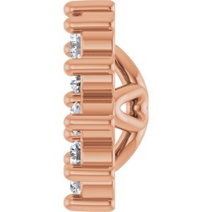 14K Rose Gold 3 mm ID Earring Jacket Mounting – image 5