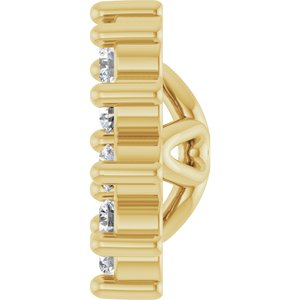 14K Yellow Gold .08 CTW Natural Diamond Earring Jackets – image 3