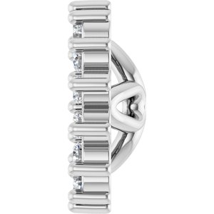 14K White Gold 1/10 CTW Natural Diamond Earring Jackets – image 3