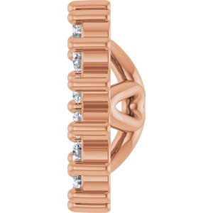 14K Rose Gold 1/10 CTW Natural Diamond Earring Jackets – image 3