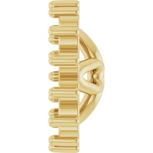 14K Yellow Gold 4 mm ID Earring Jacket Mounting – image 6