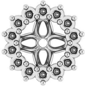 Platinum 4 mm ID Earring Jacket Mounting – image 2