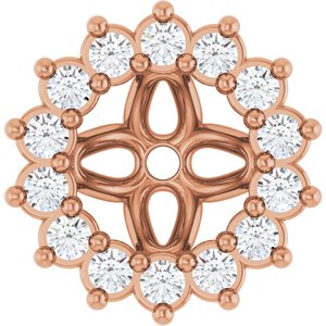 14K Rose Gold 1/10 CTW Natural Diamond Earring Jackets
