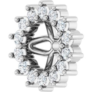 Platinum 1/10 CTW Natural Diamond Earring Jackets – image 2