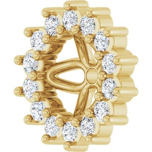 14K Yellow Gold 1/10 CTW Natural Diamond Earring Jackets – image 2