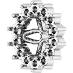 Platinum 4 mm ID Earring Jacket Mounting – image 4
