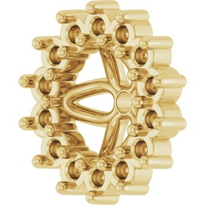 14K Yellow Gold 4 mm ID Earring Jacket Mounting – image 4